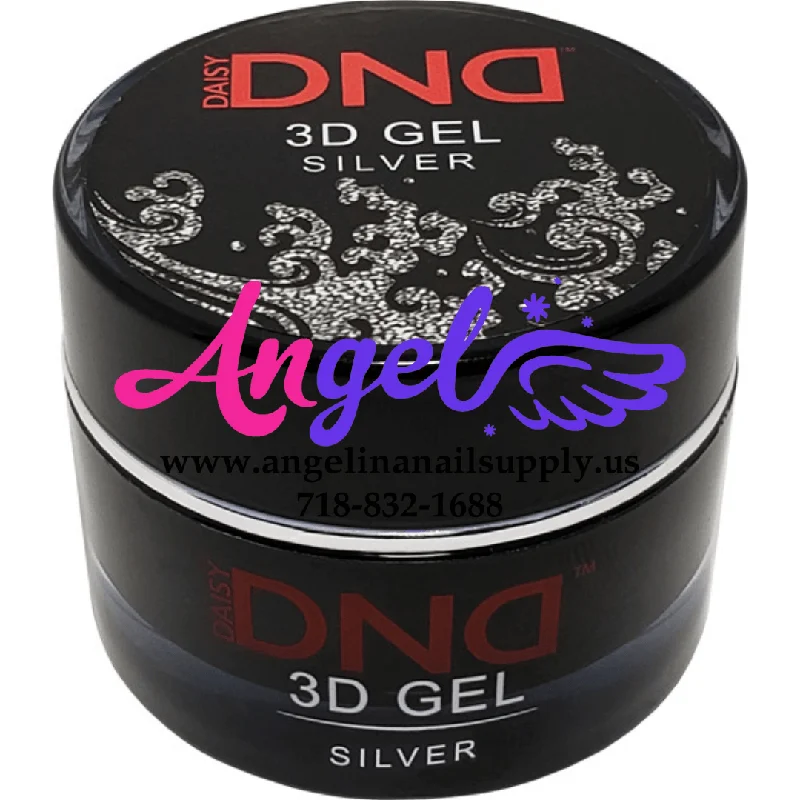 nail polish apron stain-DND 3D Gel - Silver