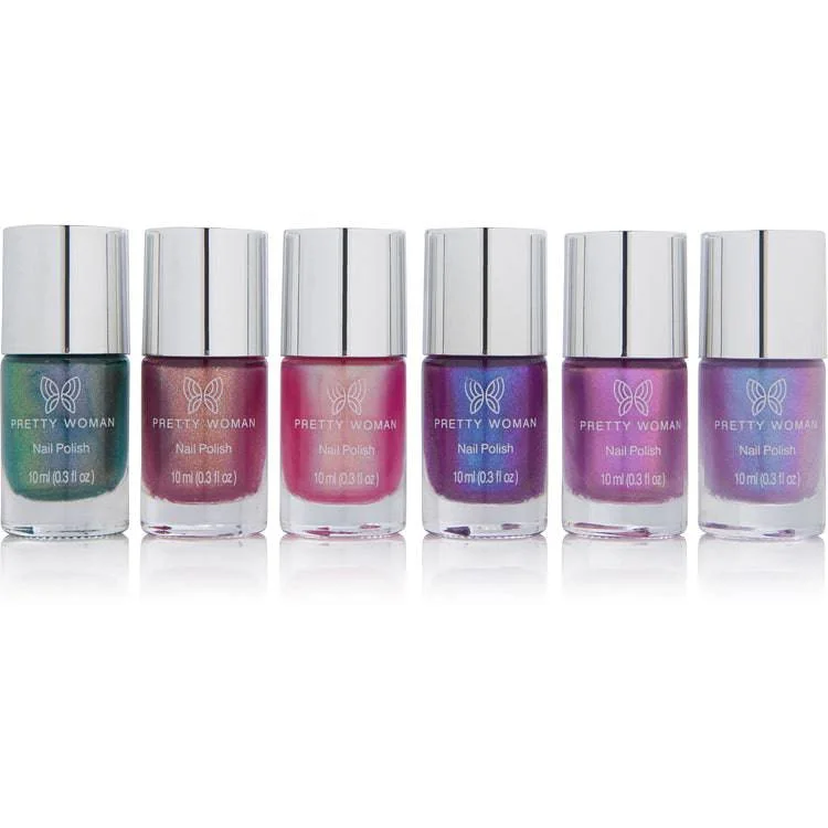 nail polish lake blue-Holographic Set