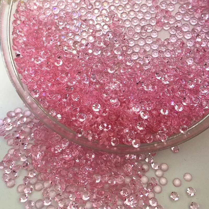 Nail rhinestone fair range-yantuo Wholesale flat back transparent  rhinestones 3mm Lt.Pink resin rhinestones flatback bulk for cups Nail Art