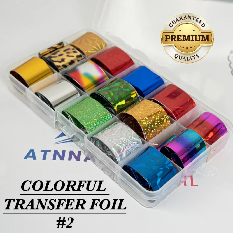 Nail art decoration constellation-Transfer Foil - Colorful Glass 15 Pcs/ Box #2 | DFOCG02