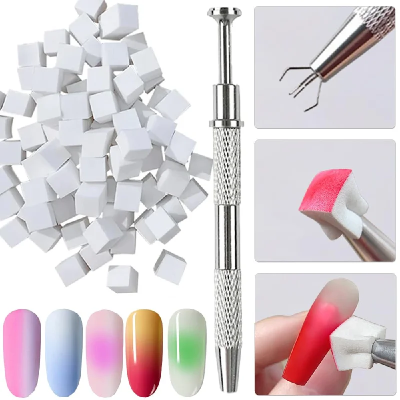 nail polish macadamia white-4-Claw Metal Grabber Pickup Tool with With 100pcs Soft Sponge