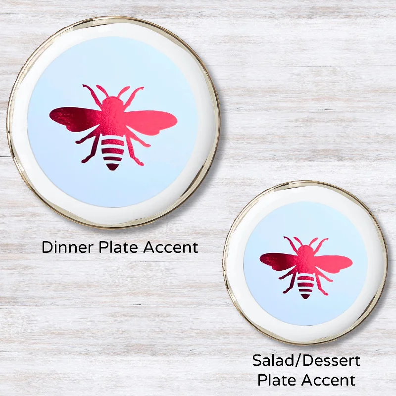 Metallic Red 7 inches round (Dinner Plate)