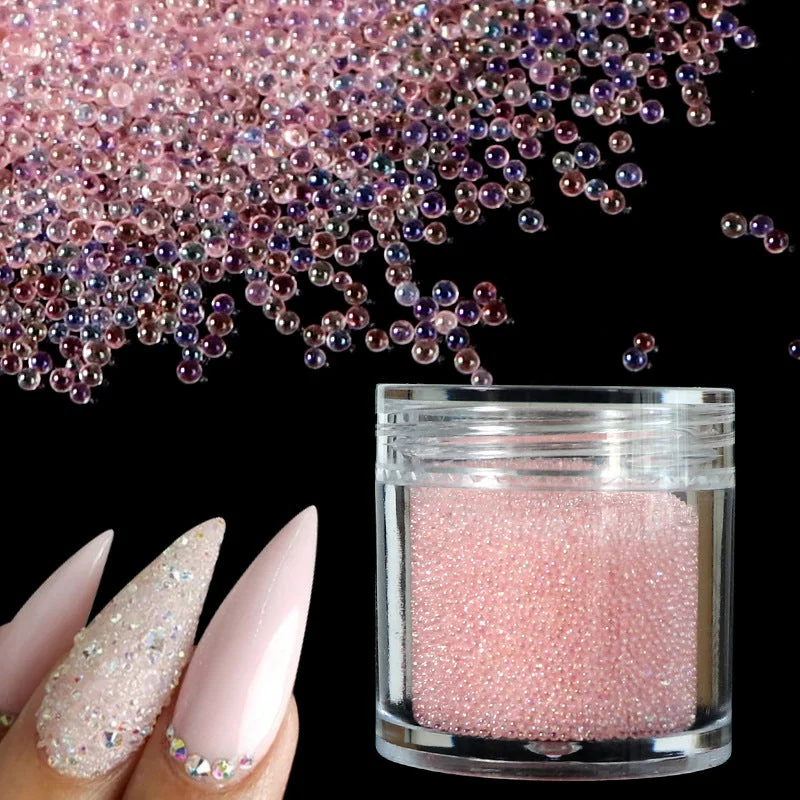 Nail rhinestone rhythm art-Pixie Nail Bubble Magic Crystal Sand Resin Beads Nail Rhinestone