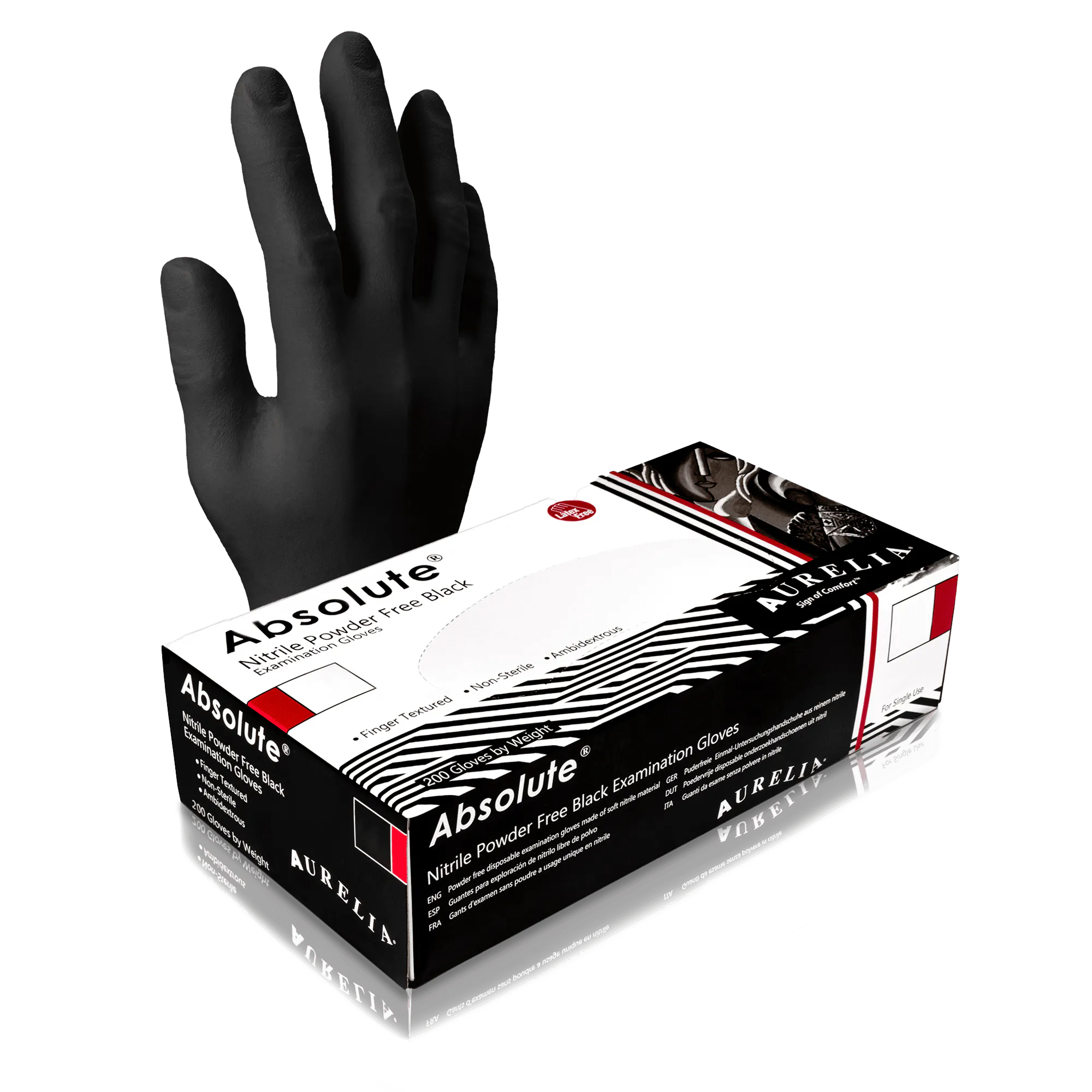 nail repair with nail repair layer-AURELIA NITRILE GLOVES BLACK - SMALL