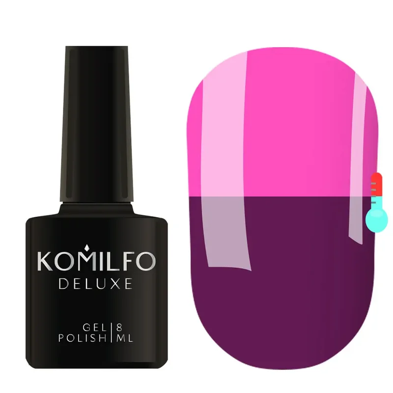 nail repair with non-toxic products-Komilfo Gel Polish Deluxe Termo C007 8 ml