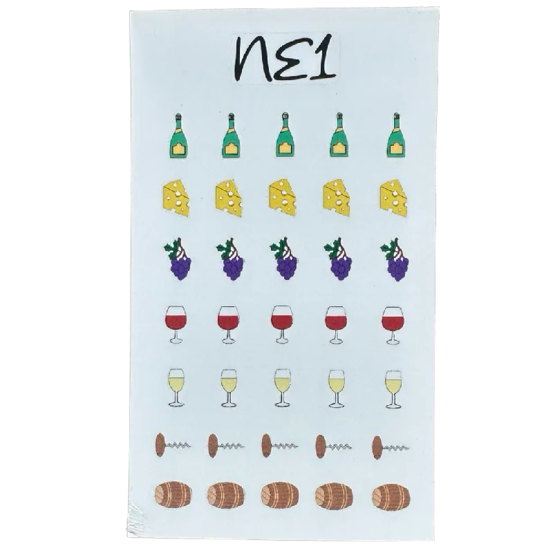 nail polish valley mist-Wine Tasting Nail Stickers