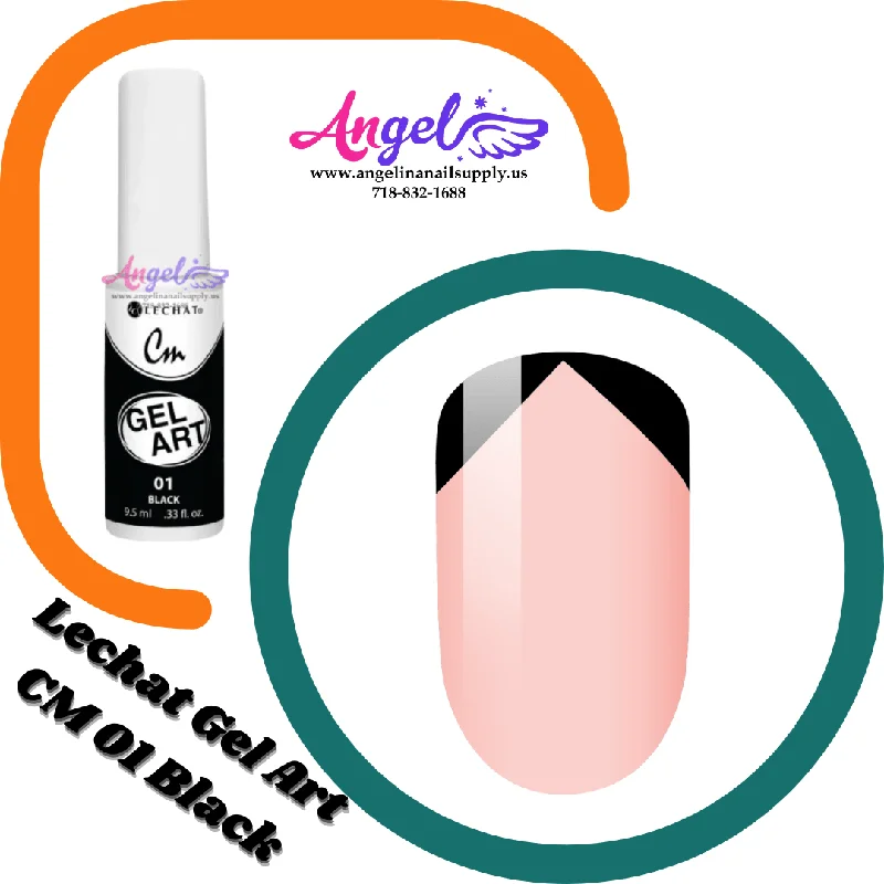 nail polish pepper grind-Lechat Gel Art CM 01 Black