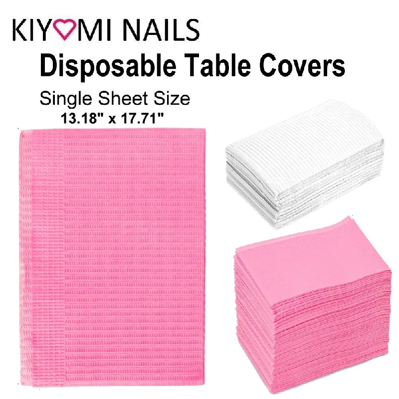 nail polish igloo glow-Kiyomi Nails Disposable Table Covers, Pink or White