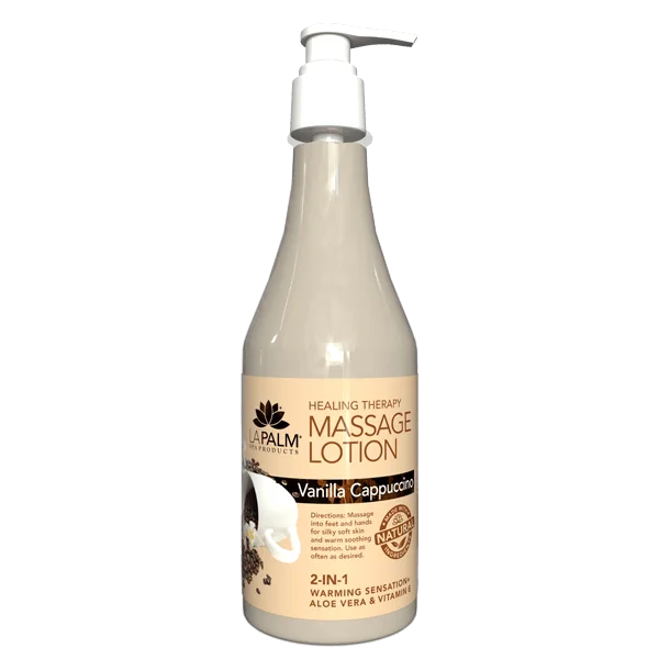 nail repair with nail repair enhancer gel-LAPALM MASSAGE LOTION - VANILLA CAPPUCINO 8 OZ