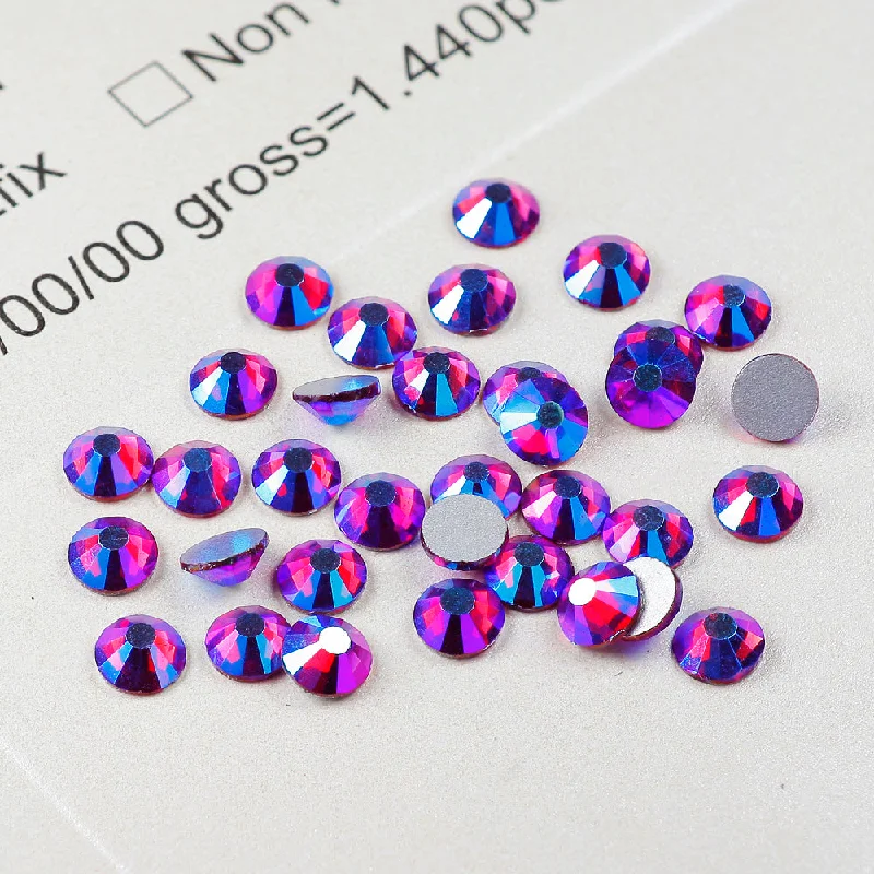 Nail rhinestone thrifty buys-Rhinestones Yantuo  Rhinestones Supplier  Fuchsia ab Loose Glass Strass  Flatback Non Hot Fix Nail Art Rhinestones