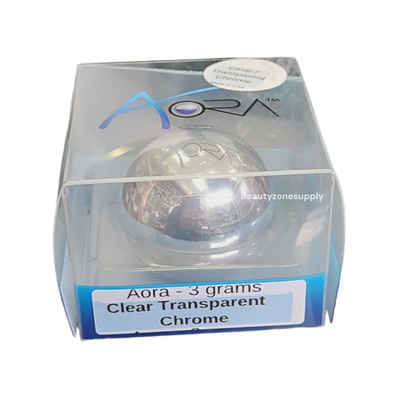 nail polish slushie blue-Aora Transparent CLEAR Chrome (3g)