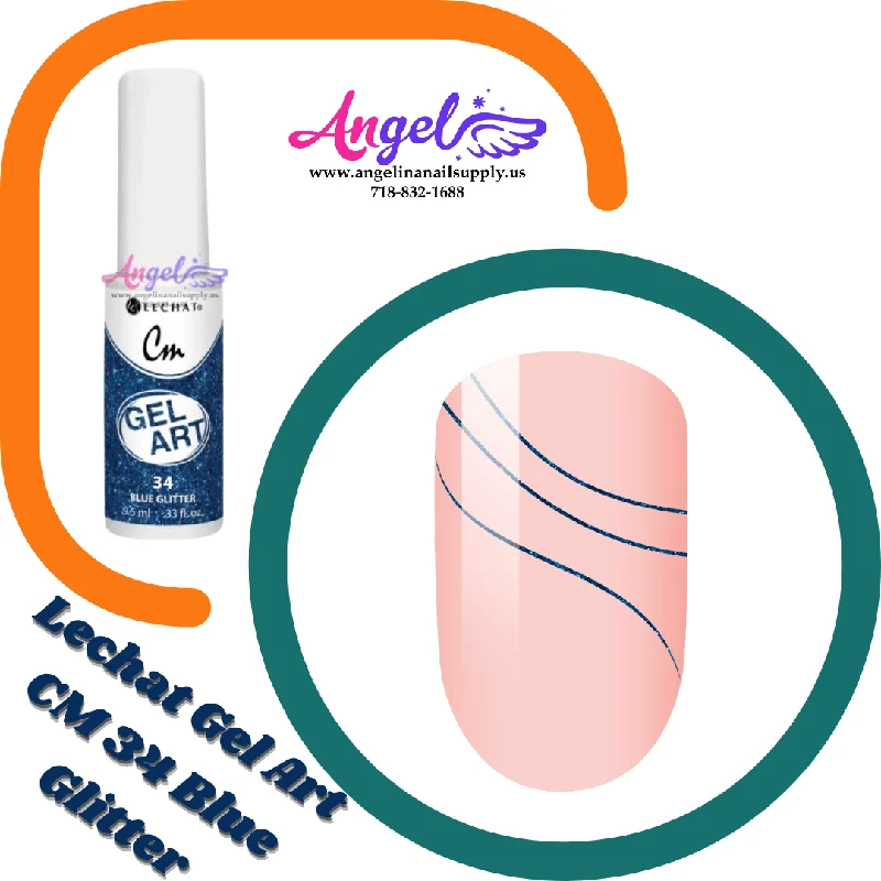 nail polish soda fizz-Lechat Gel Art CM 34 Blue Glitter