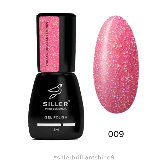 nail polish croissant glow-Gel Polish Brilliant Shine №9 8 ml Siller