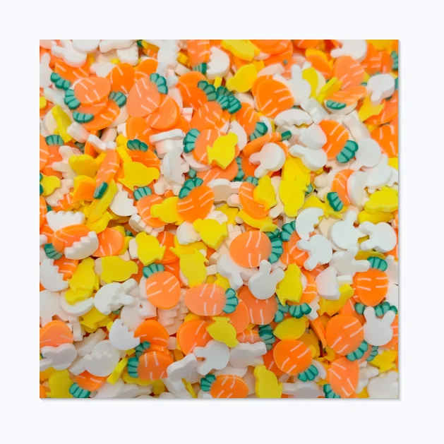 Nail rhinestone home glow-Easter Clay Sprinkles Cute Rabitte Carrot Slices Happy Easter Festival Confetti Craft DIY Slime Material Nail Art Decoration