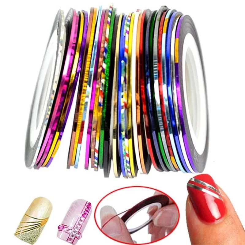 Nail art decoration viral hits-Strings Foils Pack