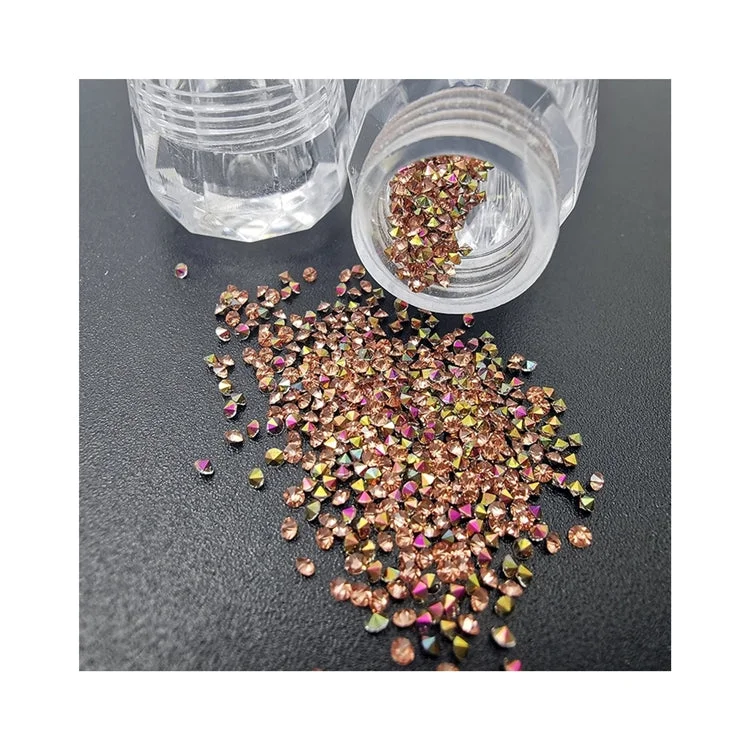 Nail rhinestone glow tricks-Nail Rhinestones Mix Crystal Non Hotfix Pointback Glass Nail Art Jewelry Accessories Decorations