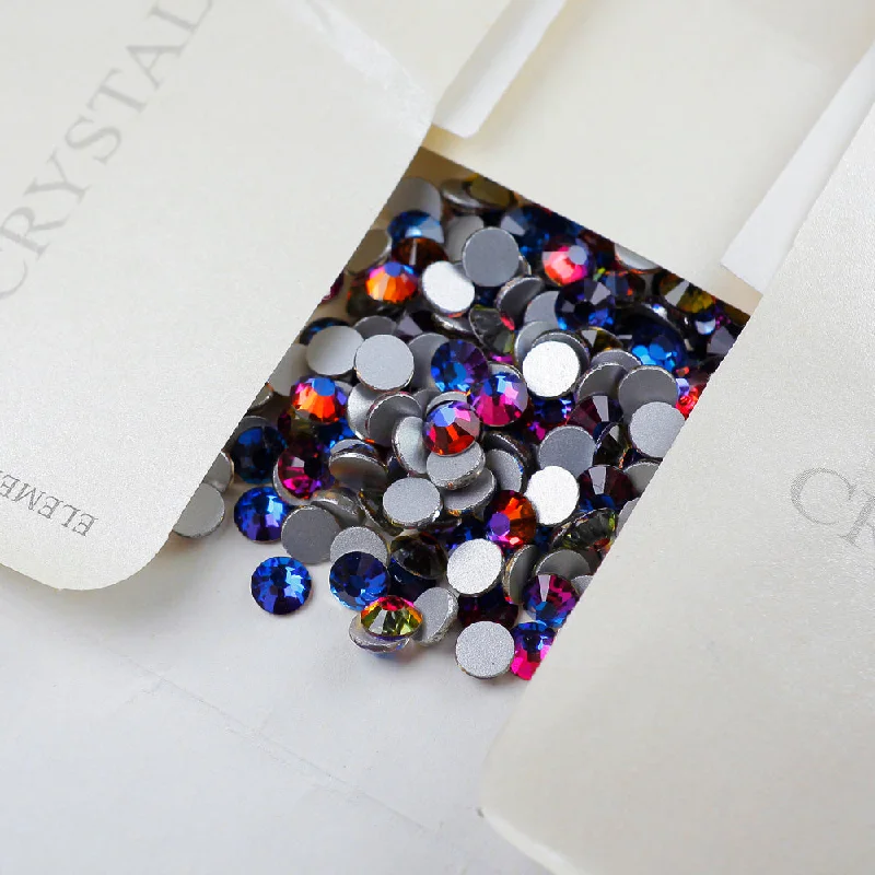 Nail rhinestone autumn hues-blue volcano Yantuo Rhinestones Supplier silver back flatback  Loose Glass Strass  Non Hot Fix Nail Art Rhinestones