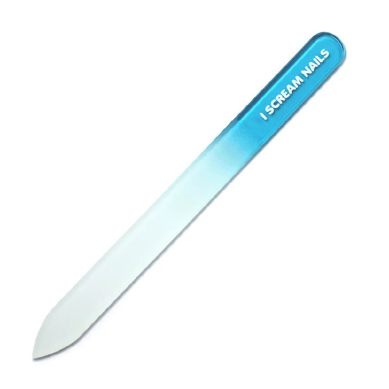 nail repair for nail toughness-Glass nail file - blue transparent