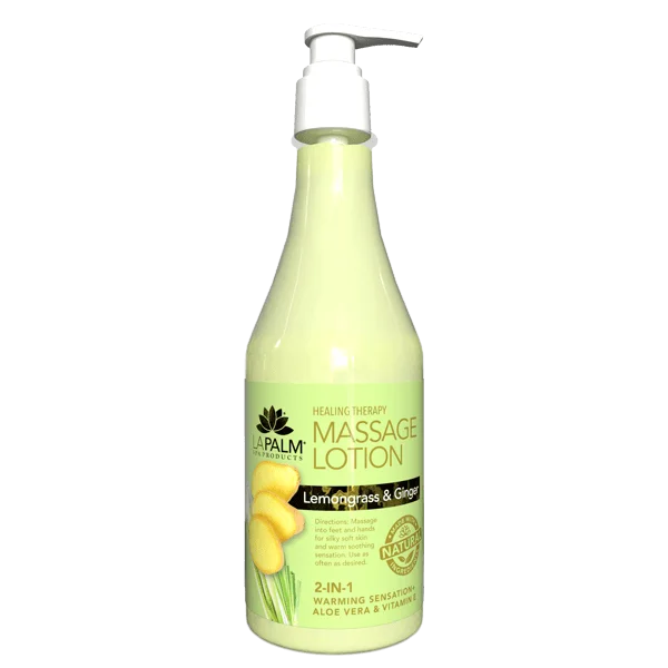 nail repair with nail repair finish gel-LAPALM MASSAGE LOTION - LEMONGRASS & GINGER 8 OZ