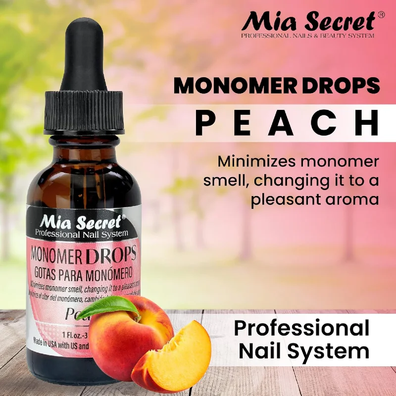 nail polish sugar rush-Mia Secret Peach Monomer Drops