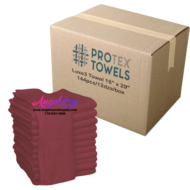 nail polish ground spice-ProTex Luxe3 Towel 16" x 29" - Garnet Burgundy (Box of 144)