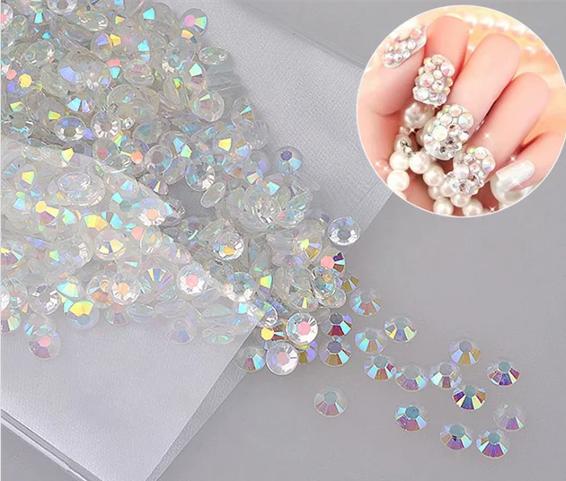 Nail rhinestone gig style-yantuo SS3-SS50  Crystal Flat Back Crystals Transparent AB Non Hot Fix Glass Rhinestones For Christmas Cups