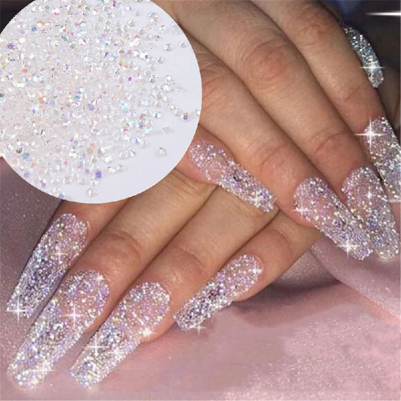 Nail rhinestone novel art-Good Selling AB Flatback Nail Shiny Pixie Crystal For Nail Art