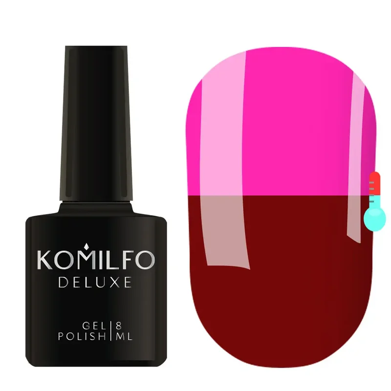 nail repair for sensitive nails-Komilfo Gel Polish Deluxe Termo C006 8 ml