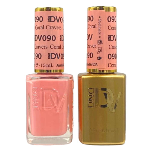 nail polish shell white-DIVA Duo DV090 Coral Cravers