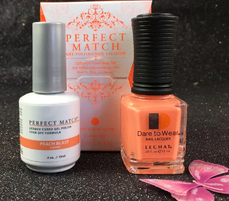 nail polish sesame seed-Perfect Match Gel Duo PMS 202 PEACH BLAST