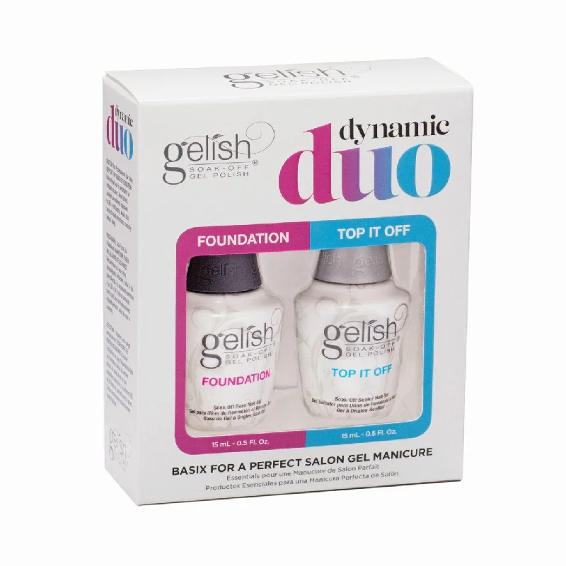 nail polish hay bale-Gelish Dynamic Duo | Foundation and Top it off Combo