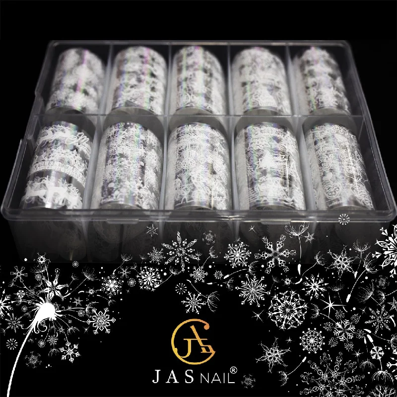 Nail art decoration tarot-inspired-TRANSFER FOIL - CHRISTMAS WHITE | DFOTX03