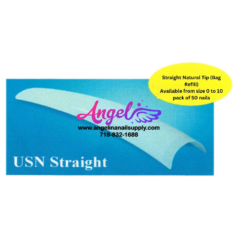 nail polish juice splash-USN Straight Natural Tip (Bag Refill)