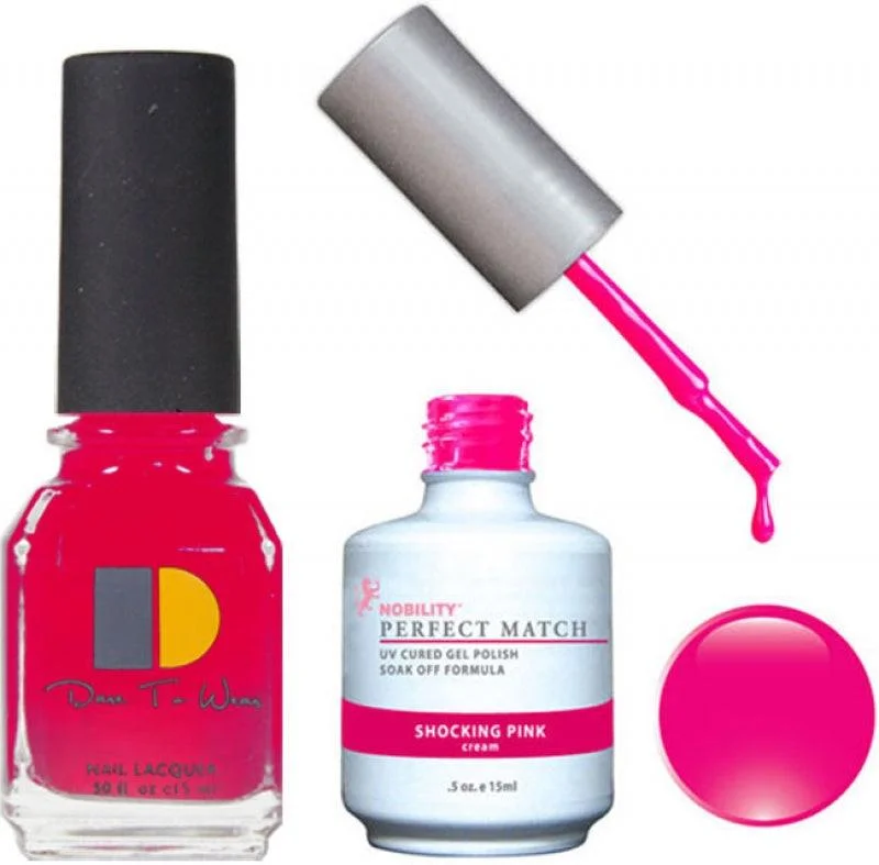 nail polish weekend vibes-Perfect Match Gel Duo PMS 045 SHOCKING PINK