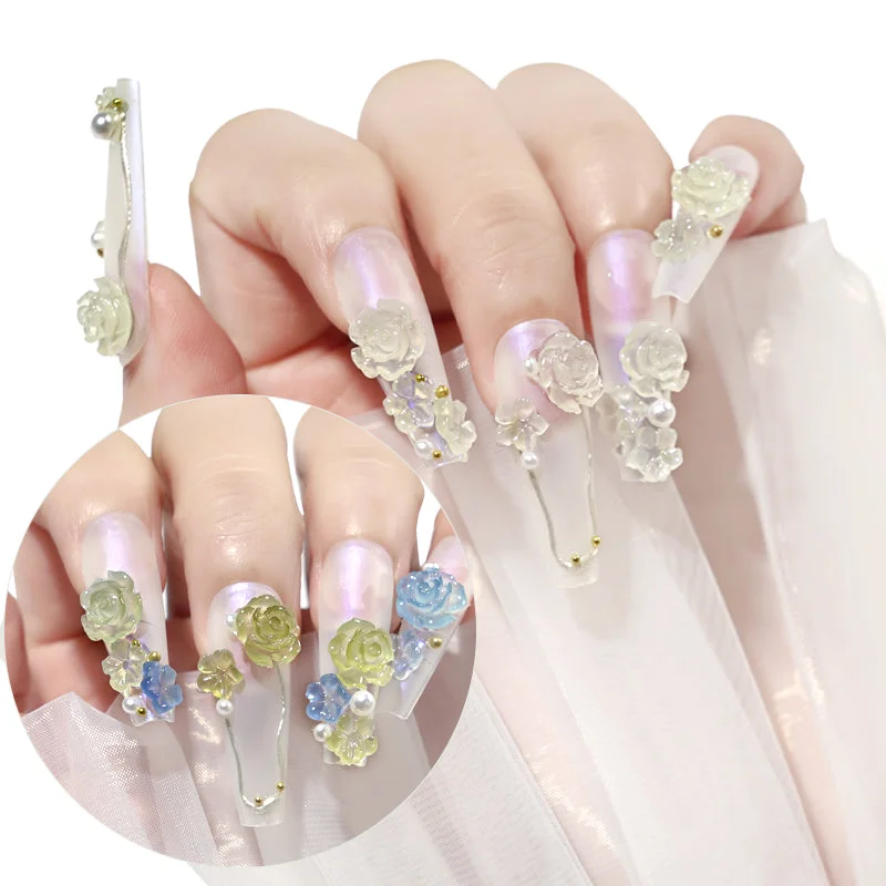 Nail rhinestone rebel style-New Light Change Sun Uv Nail Rhinestones Art Supplies Manicure Set Nail Charms