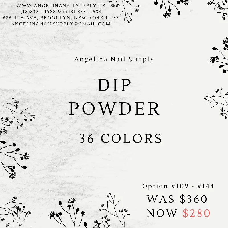 nail polish jelly fill-Angel Dip Powder ( 36 colors ) #109 - #144