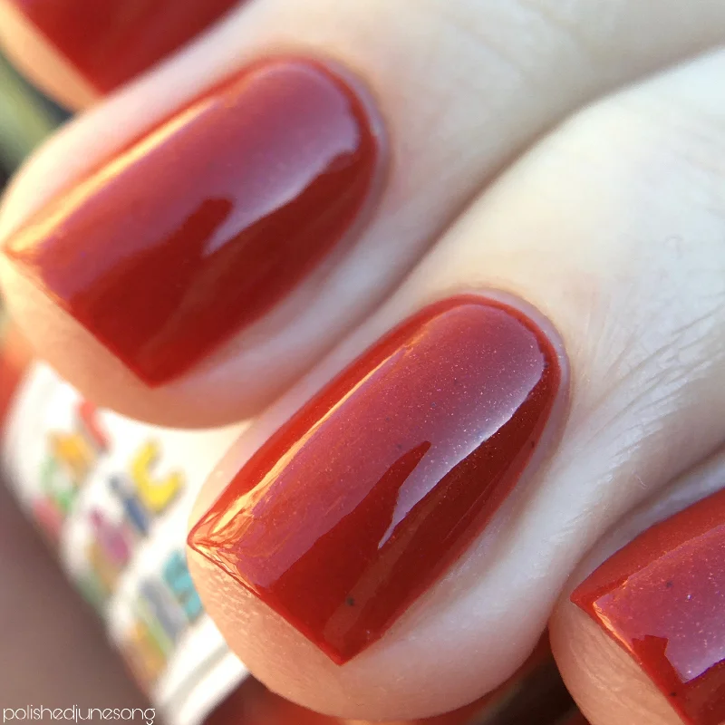 nail polish sunscreen white-Blood Oath Nail Polish - true red creme with flecks of black & grey