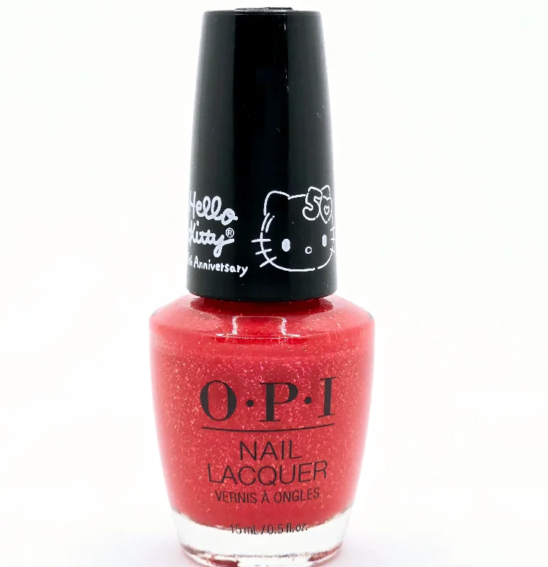 nail repair with strengthening wraps-OPI NL HK04 HELLO KITTY, HELLO PRETTY