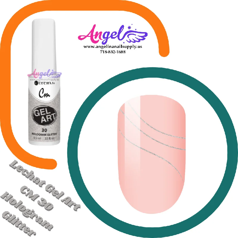 nail polish nougat cream-Lechat Gel Art CM 30 Hologram Glitter