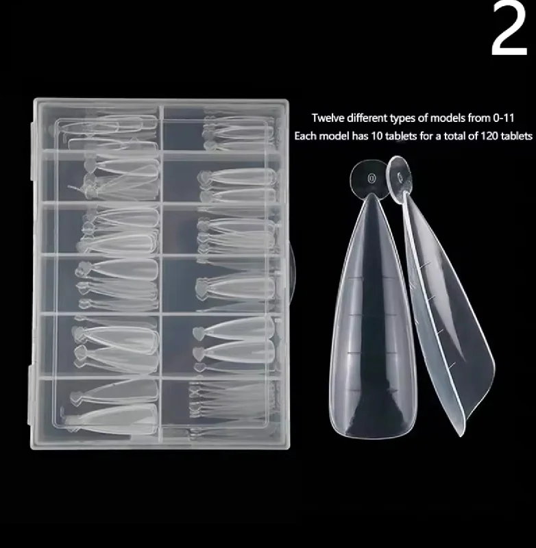 nail repair for nail repair daily routine-REUSABLE DUAL POLYGEL NAIL FORMS STILETTO 120 PCS