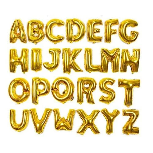 Nail art decoration Instagram-worthy-Foil Balloons Alphabets