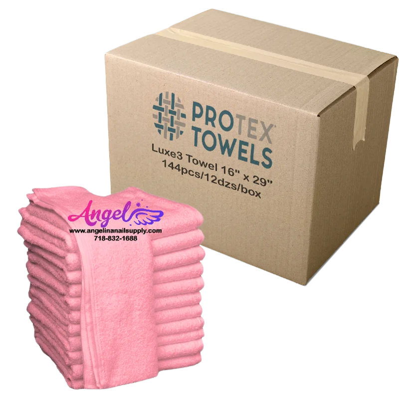 nail polish clove red-ProTex Luxe3 Towel 16" x 29" - Petal Pink (Box of 144)