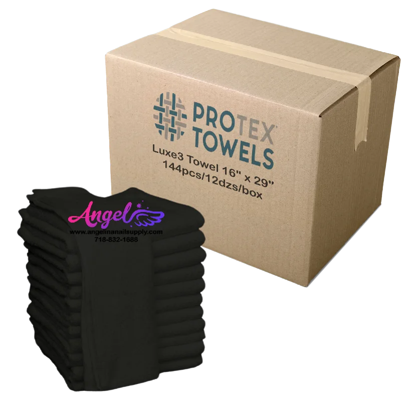 nail polish cinnamon dust-ProTex Luxe3 Towel 16" x 29" - Jet Black (Box of 144)