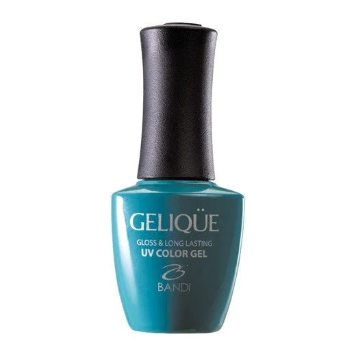 nail polish tan line-Gelique - Teal Stone Blue GF402