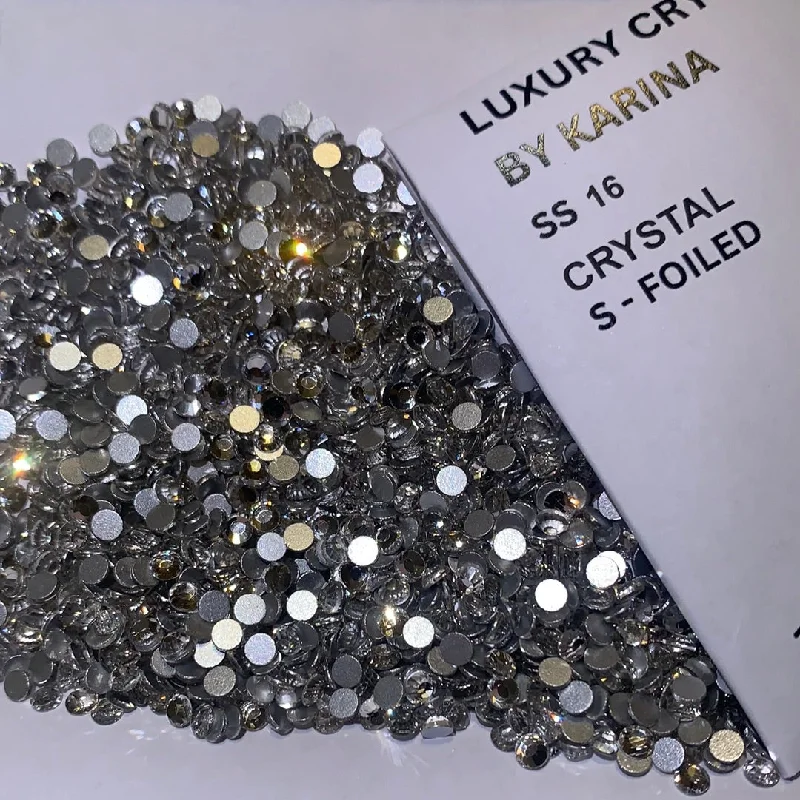 Nail rhinestone lunar accents-Luxury crystal clear