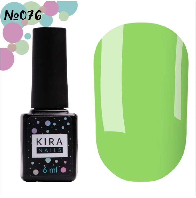 nail repair with nail repair primer-Kira Nails Gel Polish 076