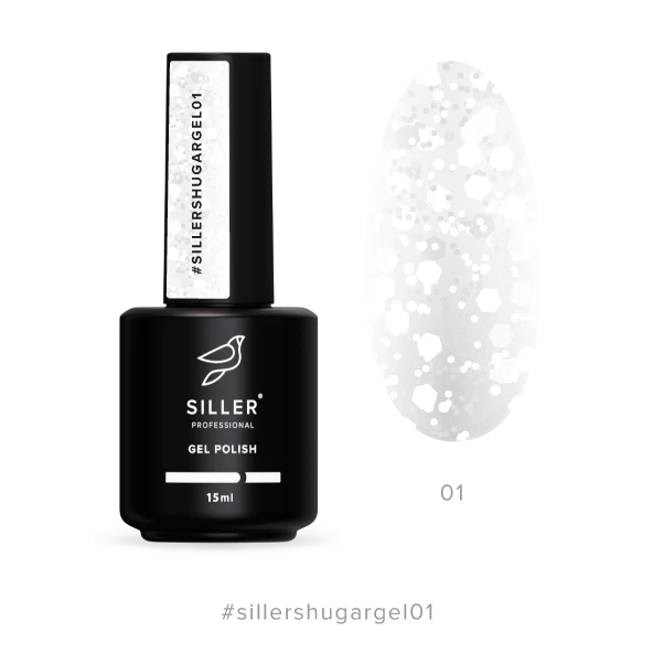 nail polish outlaw black-Gel polish Sugar №1 15 ml Siller