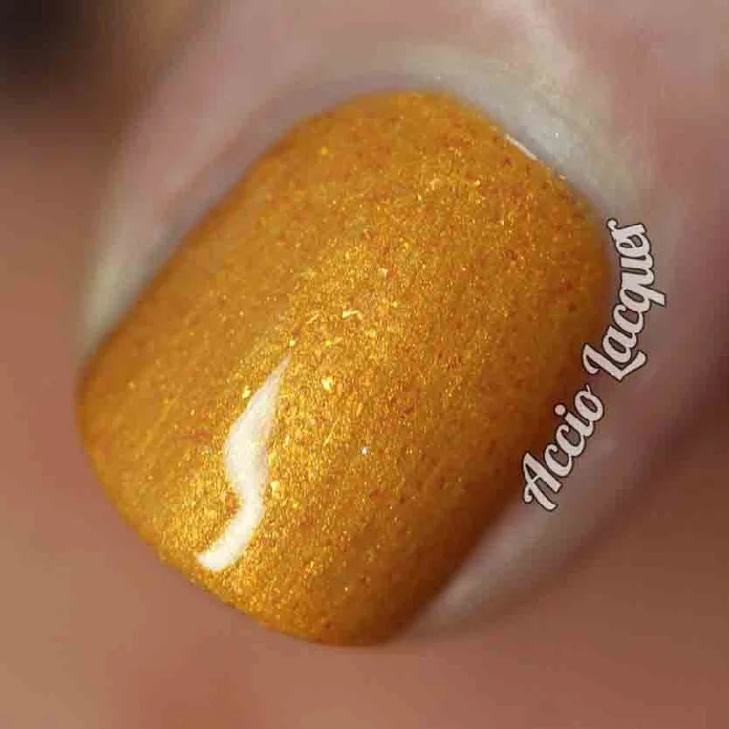 nail polish whale blue-CLEARANCE: Lasso of Truth Nail Polish - goldenrod yellow shimmer