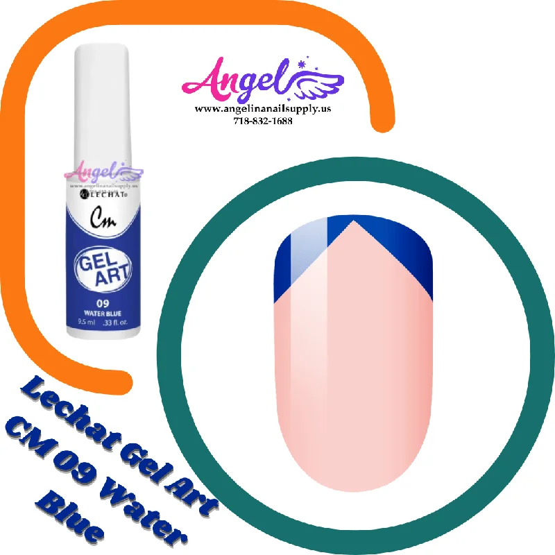 nail polish cocoa powder-Lechat Gel Art CM 09 Water Blue