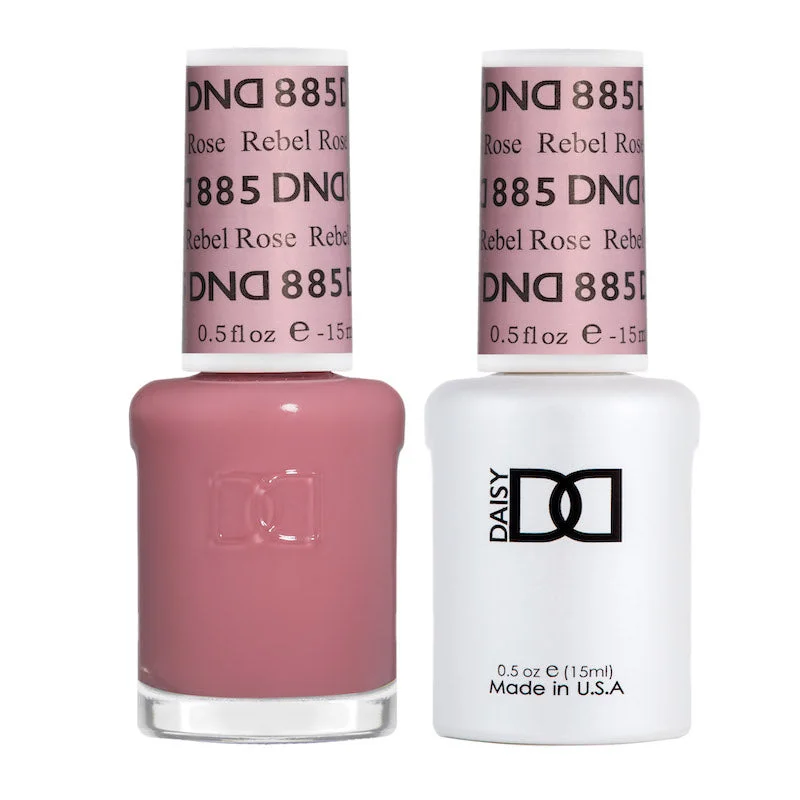 nail repair with nail repair soak-DND 885 REBEL ROSE